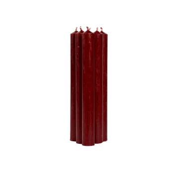 Burgundy Traditional Candles, Set of Six
