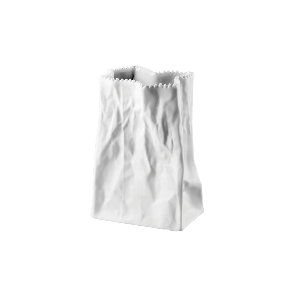 White Paper Bag Vase