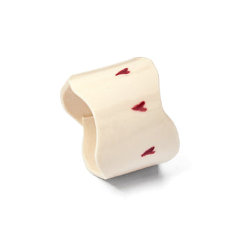 Porcelain Heart Napkin Rings, Set of Four - The Sette