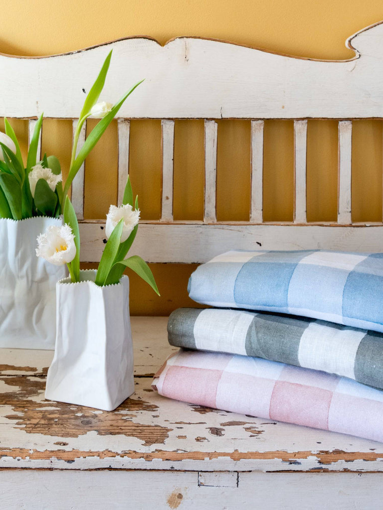 Pink Gingham Napkins, Set of Four - The Sette